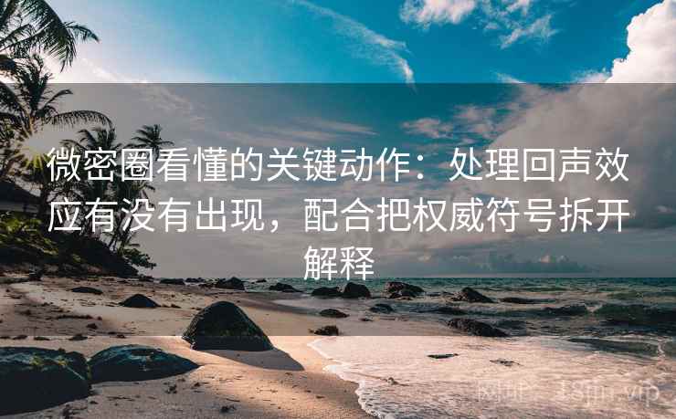 微密圈看懂的关键动作：处理回声效应有没有出现，配合把权威符号拆开解释
